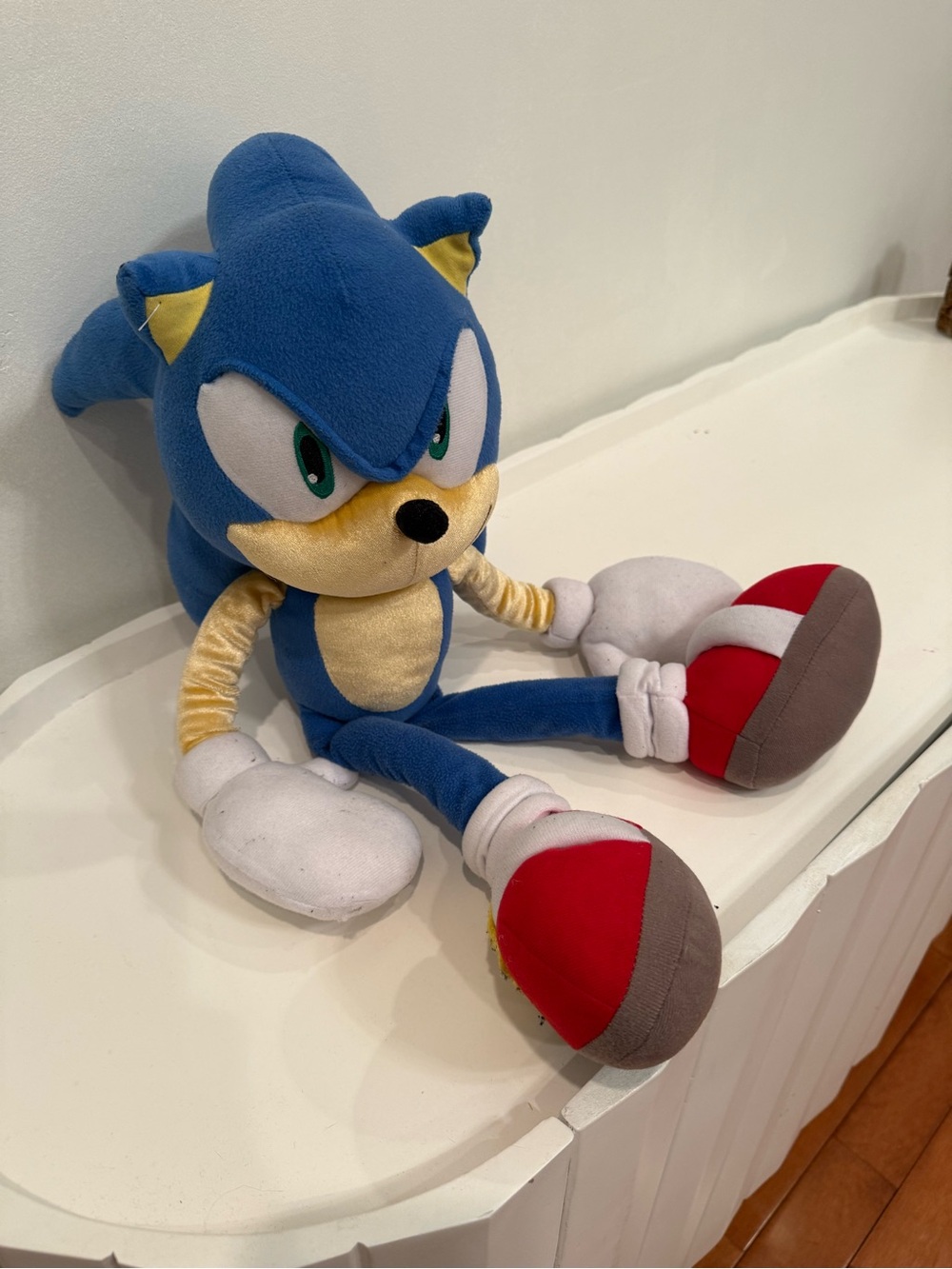 Blue Sonic Plush Doll with Red Shoes